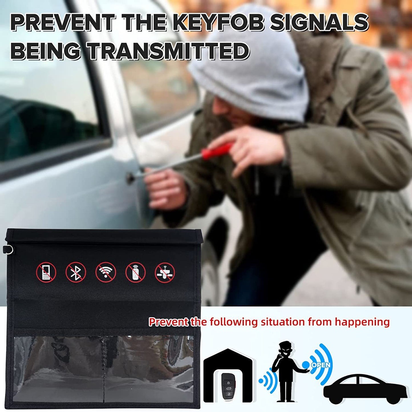 Mobile Phone Anti-radiation Signal Shielding Bag Car Key Protector